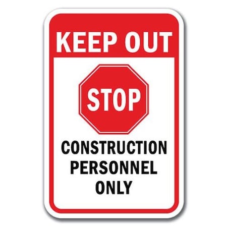 Signmission Safety Sign, 12 in Height, Aluminum, No Tres - Keep out Con A-1218 No Tres - Keep out Con